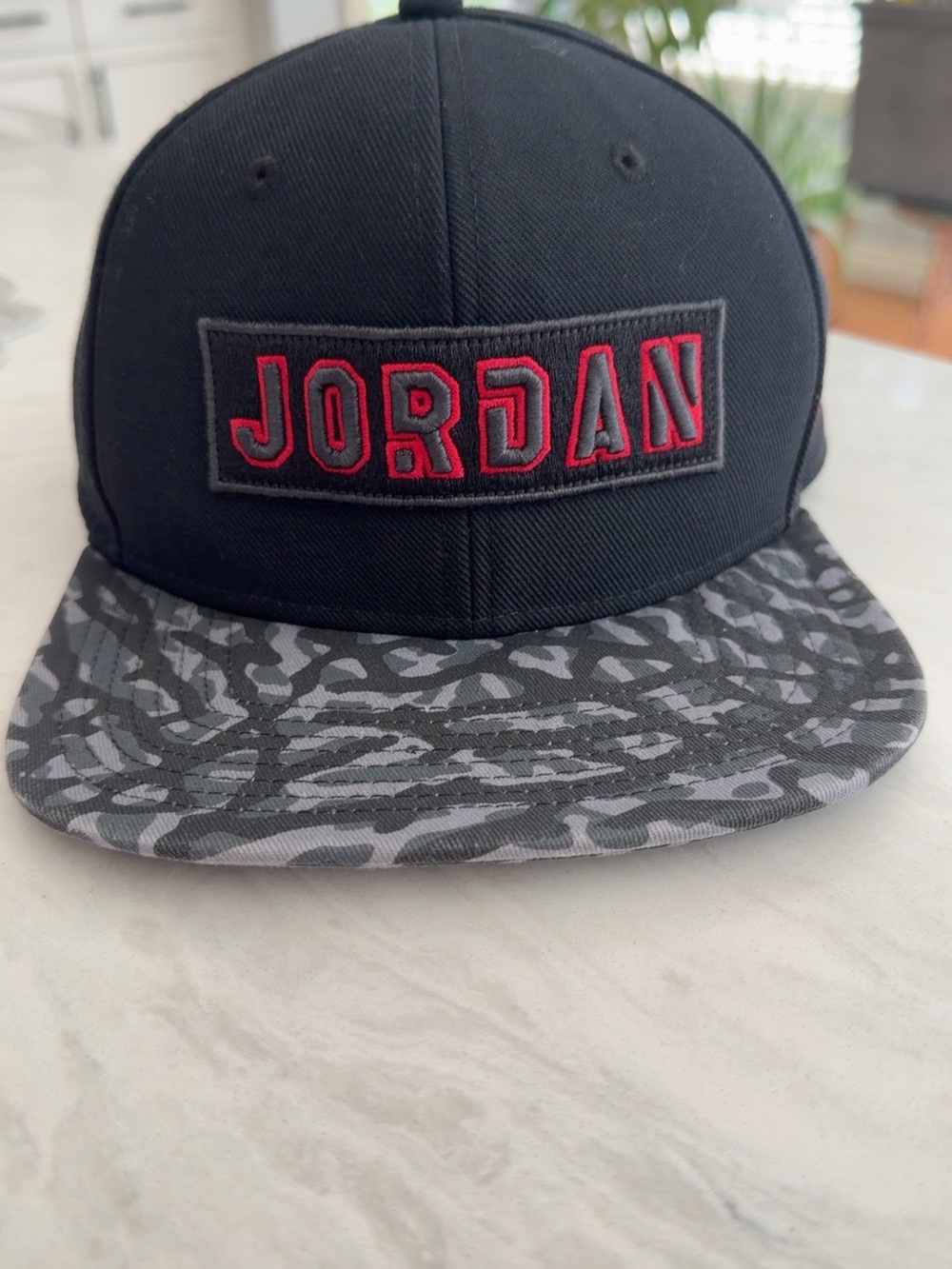 Nike Air Jordan Jumpman Snapback Hat Black Elephant Print